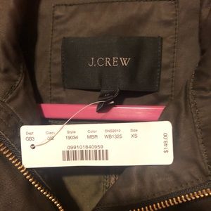 NWT. J. Crew Olive Military Jacket/coat